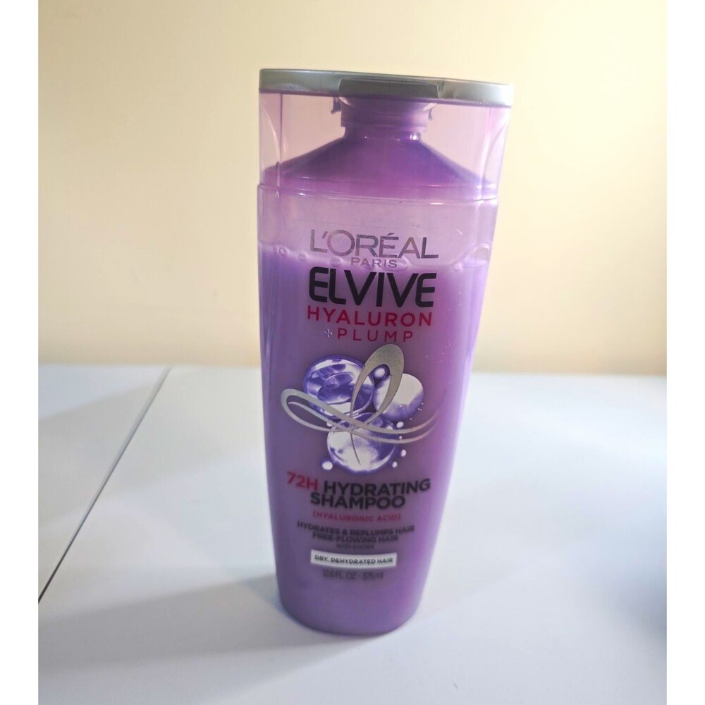 L'Oréal Paris Elvive Hyaluron + Plump 72H Hydrating Shampoo Dry Hair 12.6 fl oz